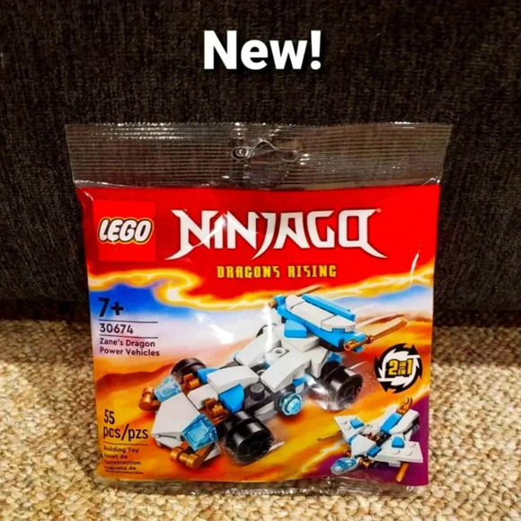 ⭐2/$25⭐New Lego Ninjago dragons rising Zane's dragon power vehicle Great Gift - Picture 1 of 4